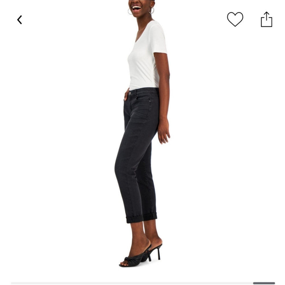 I.N.C. MID RISE CORE DENIM STRAIGHT BLACK JEANS SIZE 8 & 12 NWT